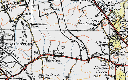 Old map of Queensbury in 1920