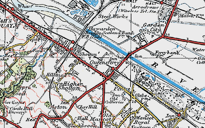 Old map of Queensferry in 1924