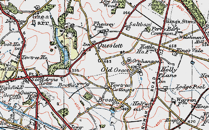 Old map of Queslett in 1921