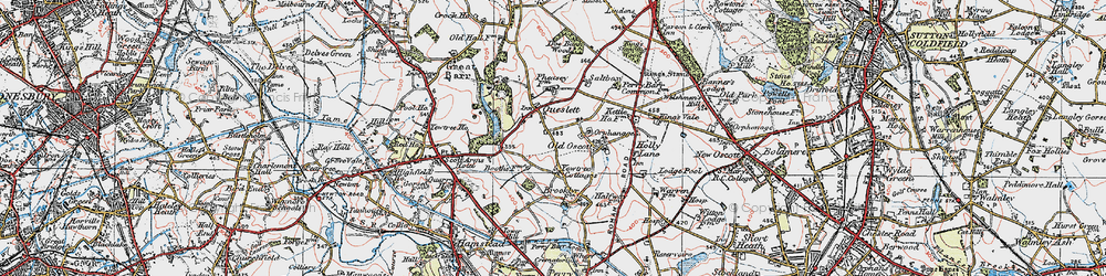 Old map of Queslett in 1921