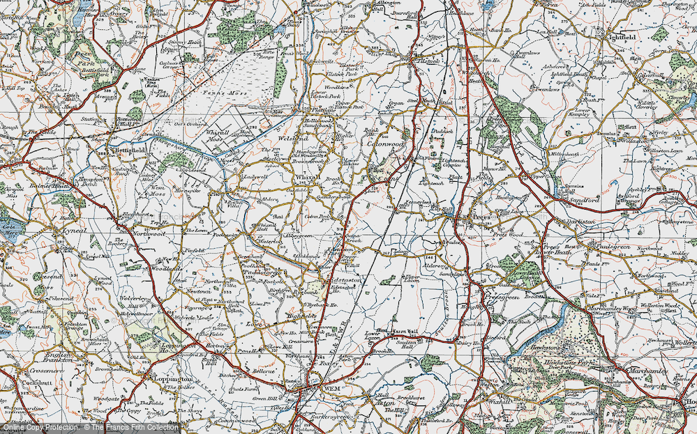 Old Map of Quina Brook, 1921 in 1921