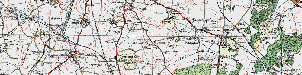 Old map of Quinton in 1919
