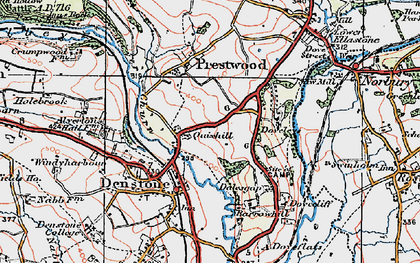 Old map of Barrowhill in 1921
