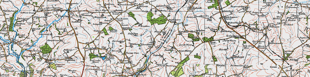 Old map of Quoditch in 1919