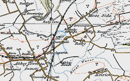 Old map of Raby in 1925