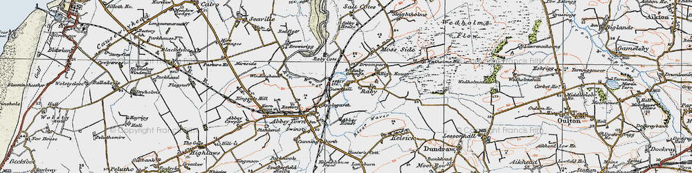 Old map of Raby in 1925