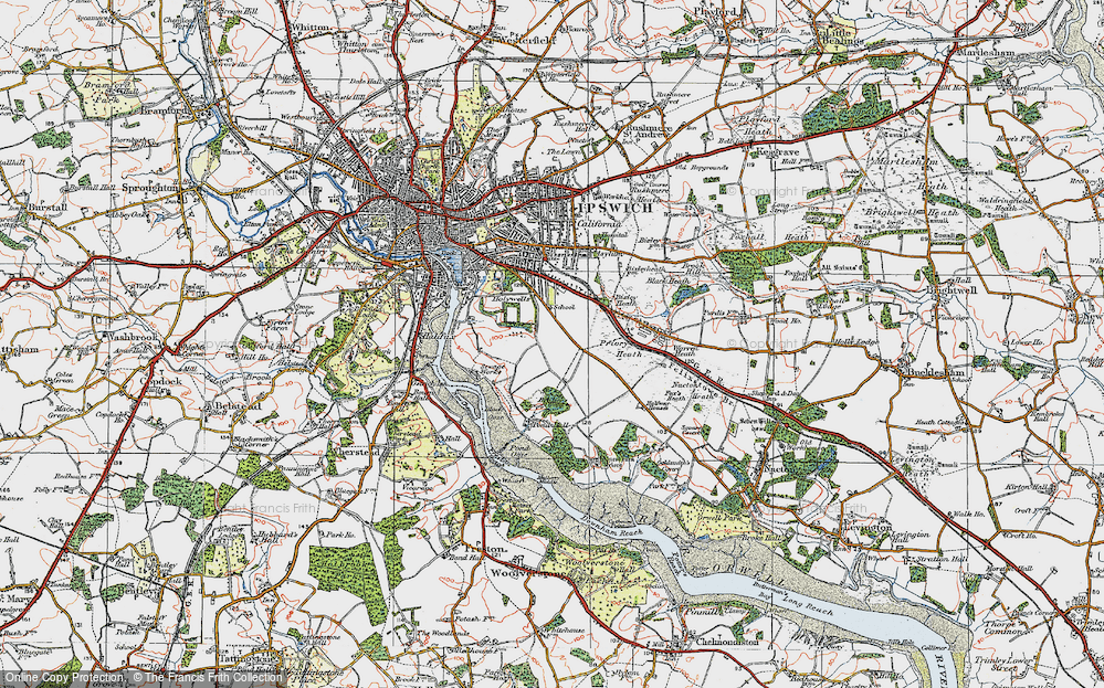 Old Map of Racecourse, 1921 in 1921
