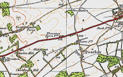 Old map of Racedown in 1919