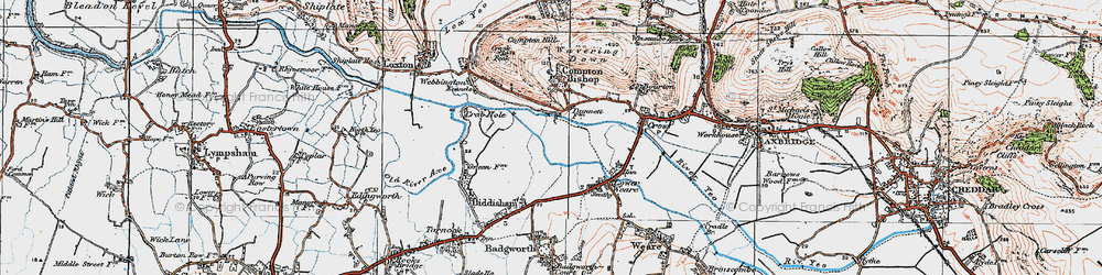 Old map of Rackley in 1919