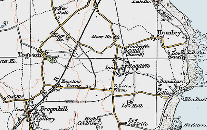 Old map of Radcliffe in 1925
