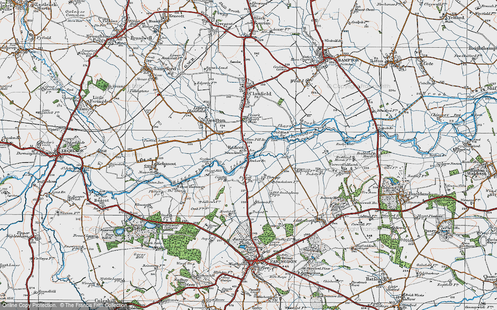Old Map of Radcot, 1919 in 1919
