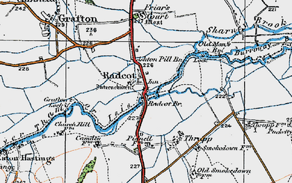 Old map of Radcot in 1919
