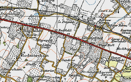Old map of Radfield in 1921