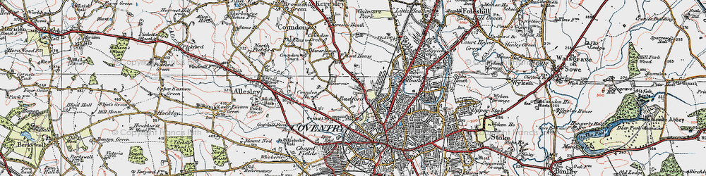 Old map of Radford in 1920