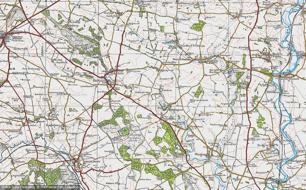 Old Map of Radfordbridge, 1919 in 1919
