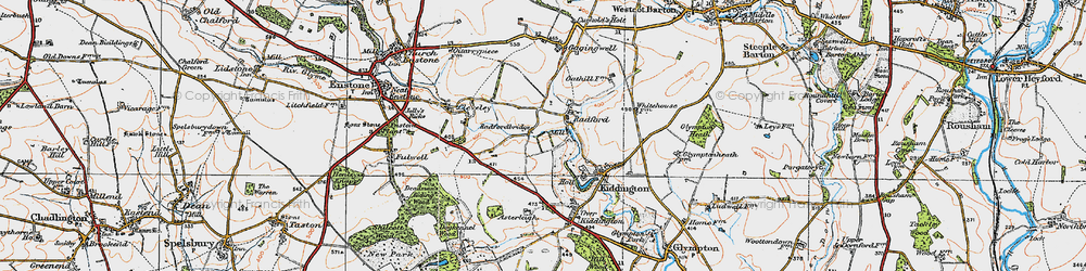 Old map of Radfordbridge in 1919