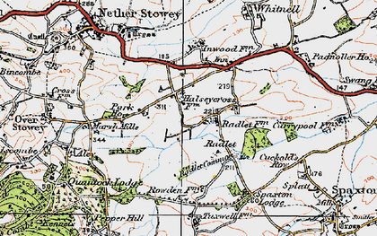 Old map of Radlet in 1919