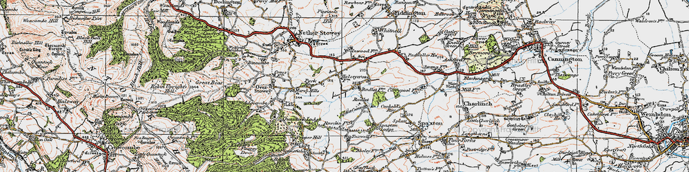 Old map of Radlet in 1919