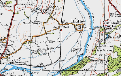 Old map of Radley in 1919