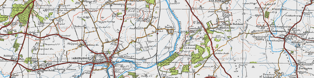 Old map of Radley in 1919