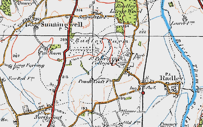 Old map of Radley Park in 1919
