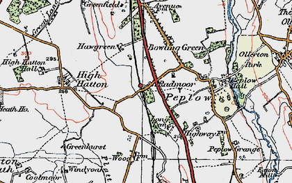 Old map of Radmoor in 1921