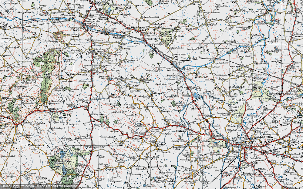 Old Map of Radmore Green, 1923 in 1923