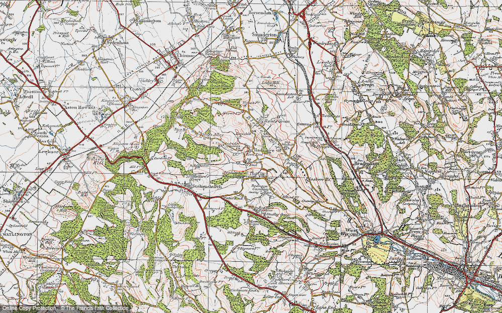 Old Map of Radnage, 1919 in 1919