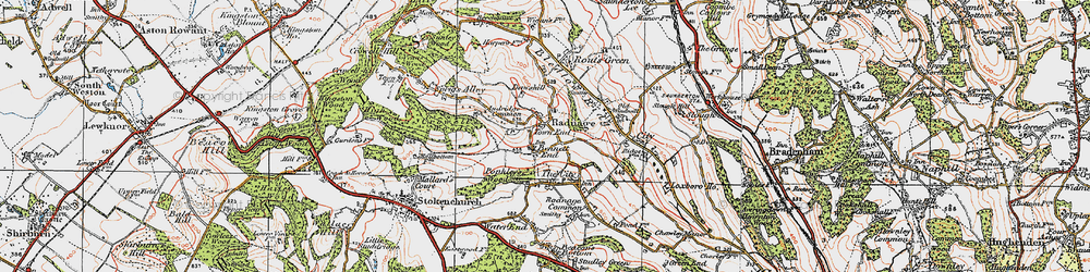 Old map of Radnage in 1919