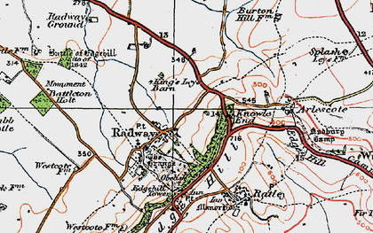 Old map of Radway in 1919