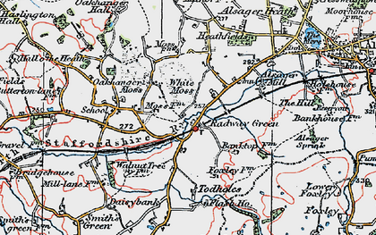 Old map of Radway Green in 1923