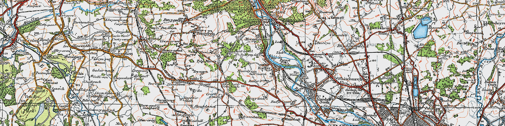 Old map of Radyr in 1919