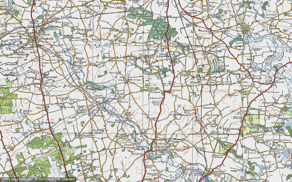 Old Map of RAF Coltishall, 1922 in 1922