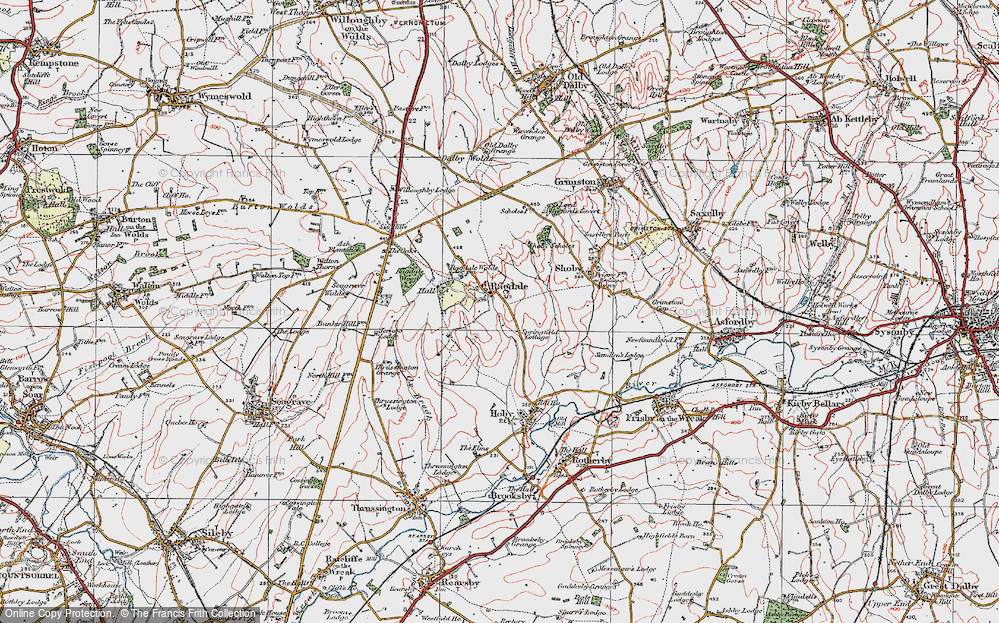 Old Map of Ragdale, 1921 in 1921