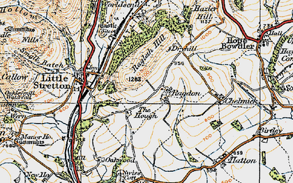 Old map of Ragdon in 1920