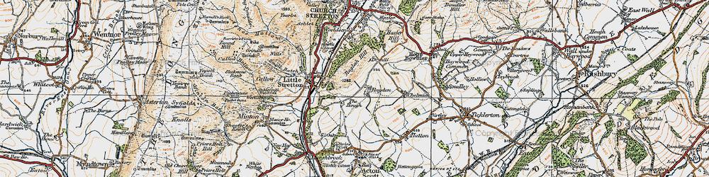Old map of Ragdon in 1920
