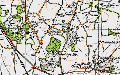 Old map of Ragged Appleshaw in 1919