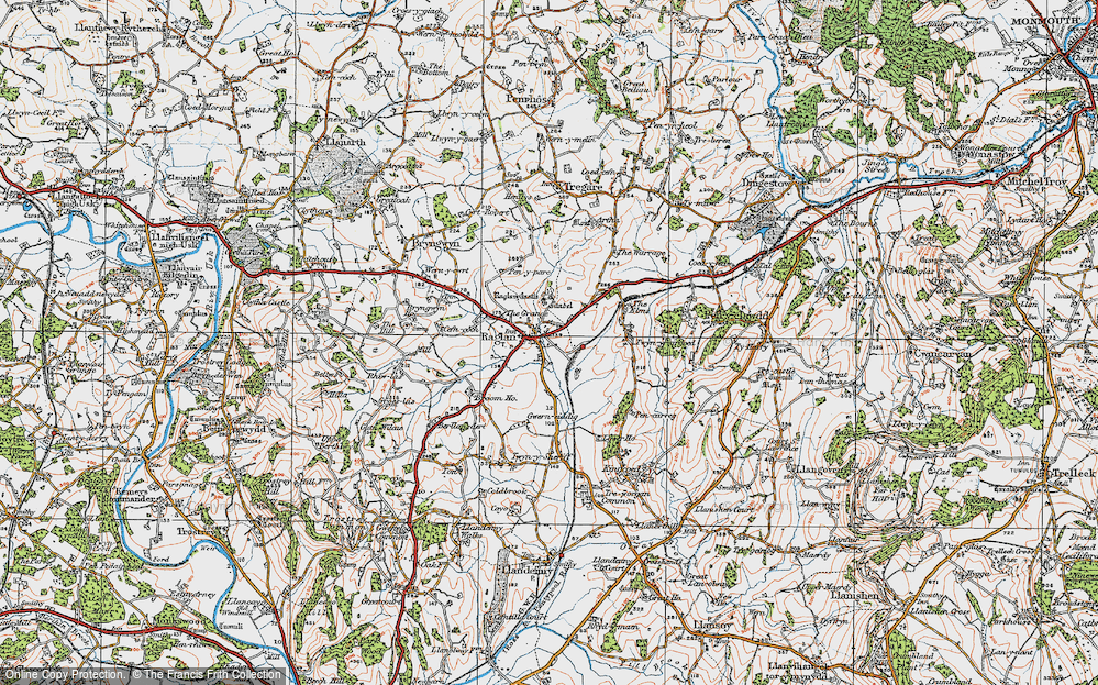 Old Map of Raglan, 1919 in 1919