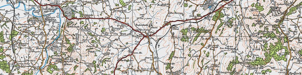 Old map of Raglan in 1919