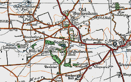 Old map of Buckenham Ho in 1920