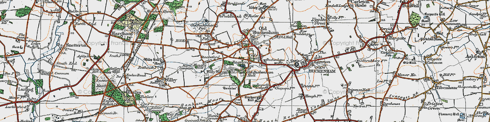 Old map of Buckenham Ho in 1920