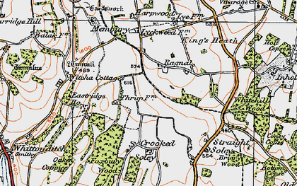 Old map of Ragnal in 1919