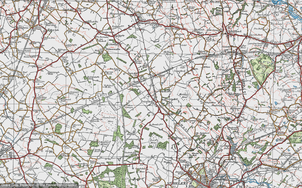 Old Map of Rainford, 1923 in 1923