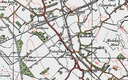 Old map of Rainford in 1923