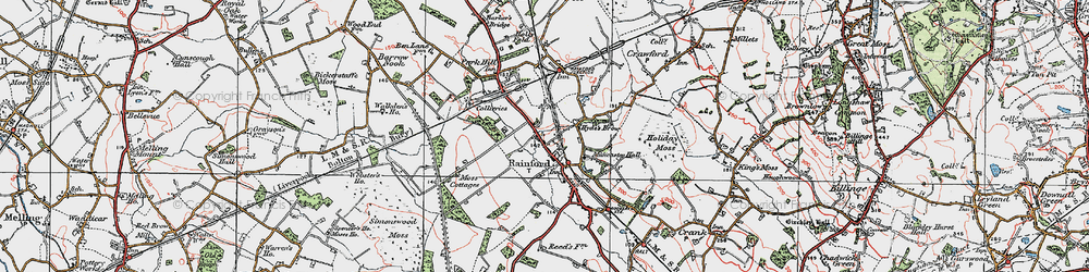 Old map of Rainford in 1923