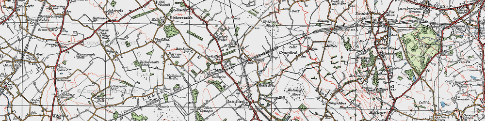 Old map of Rainford Junction in 1923