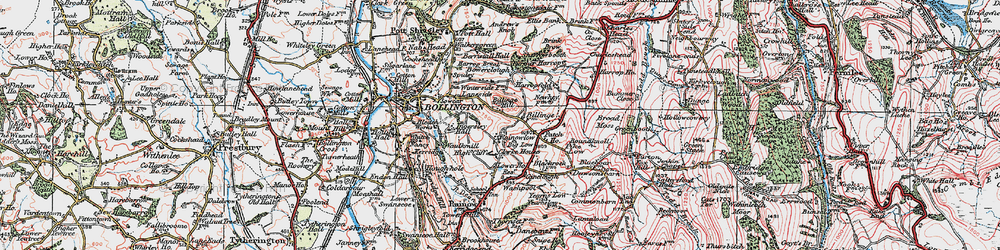 Old map of Rainowlow in 1923