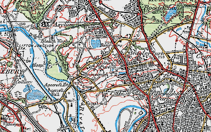 Old map of Rainsough in 1924