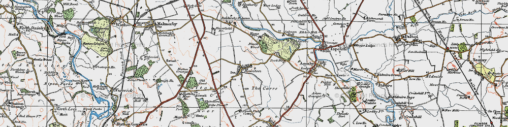 Old map of Rainton in 1925