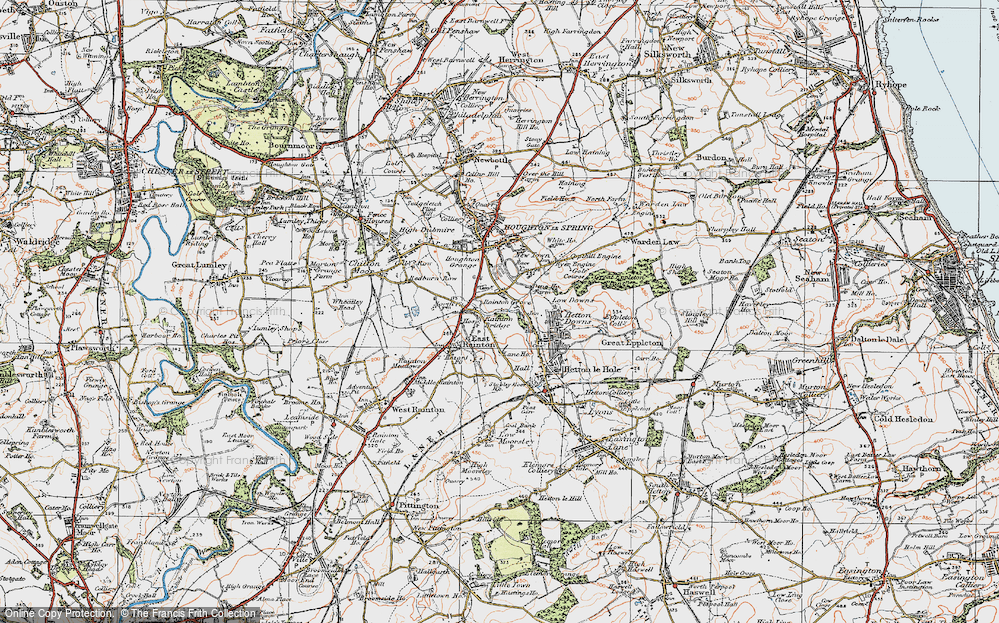 Old Map of Rainton Bridge, 1925 in 1925